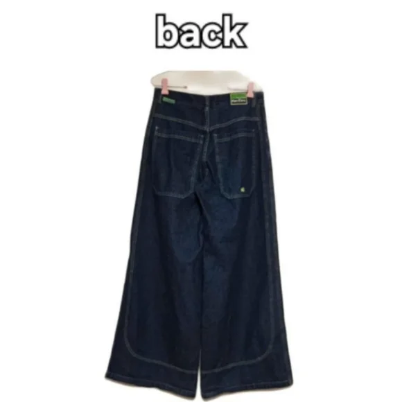 Kik Wear Kik Girl Crack The code y2k super wideleg skater jeans - Picture 2 of 12